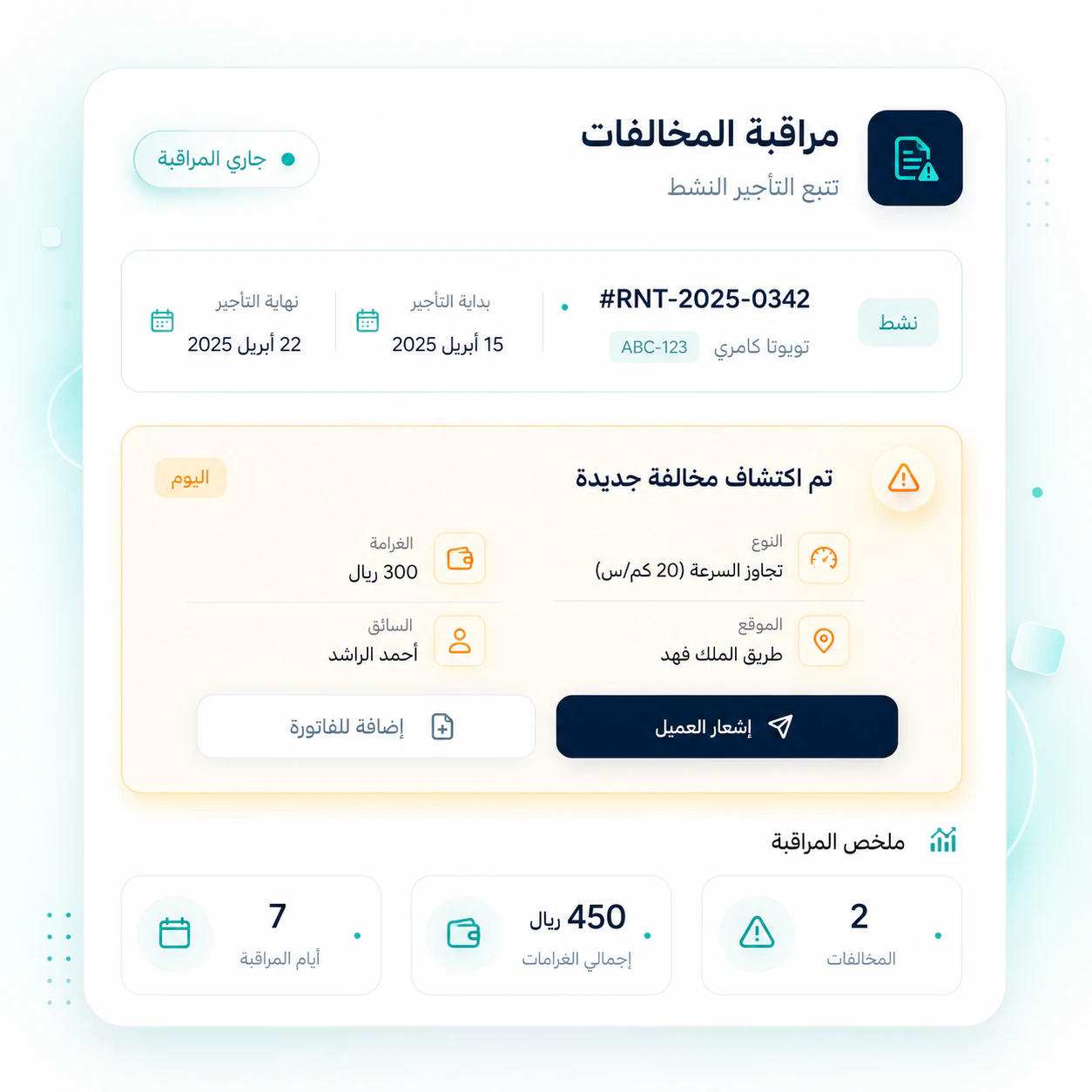 متابعة المخالفات المرورية